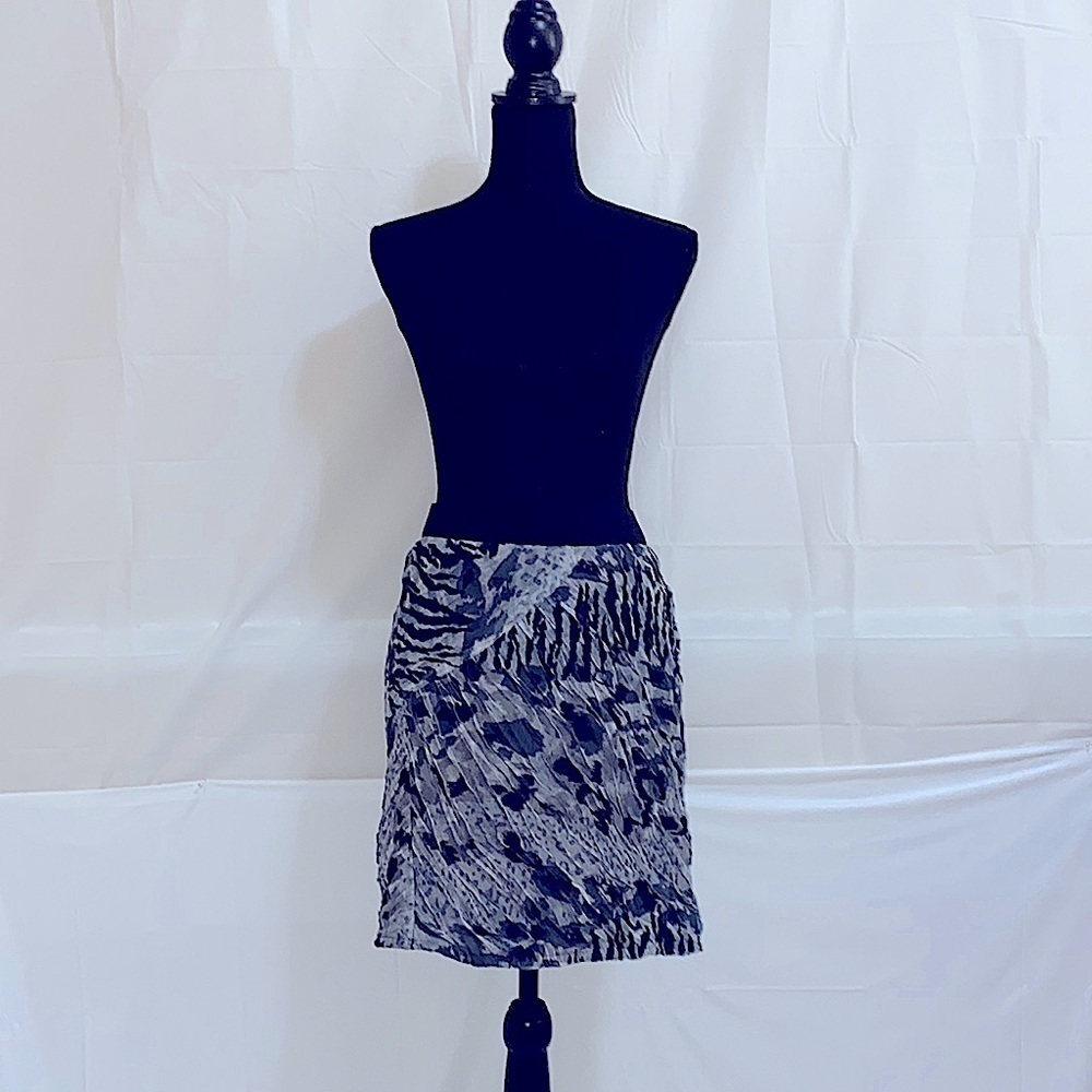 Lucy & Co. Animal Print Ruched Mini Skirt Size L